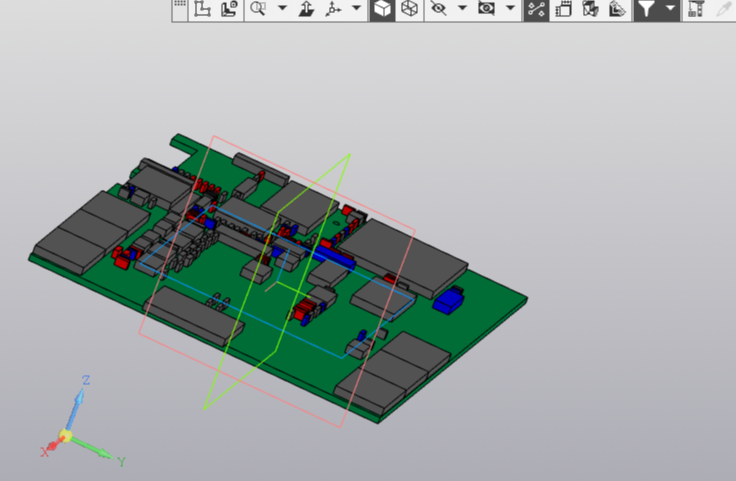 Рис. 5 3D модель печатной платы