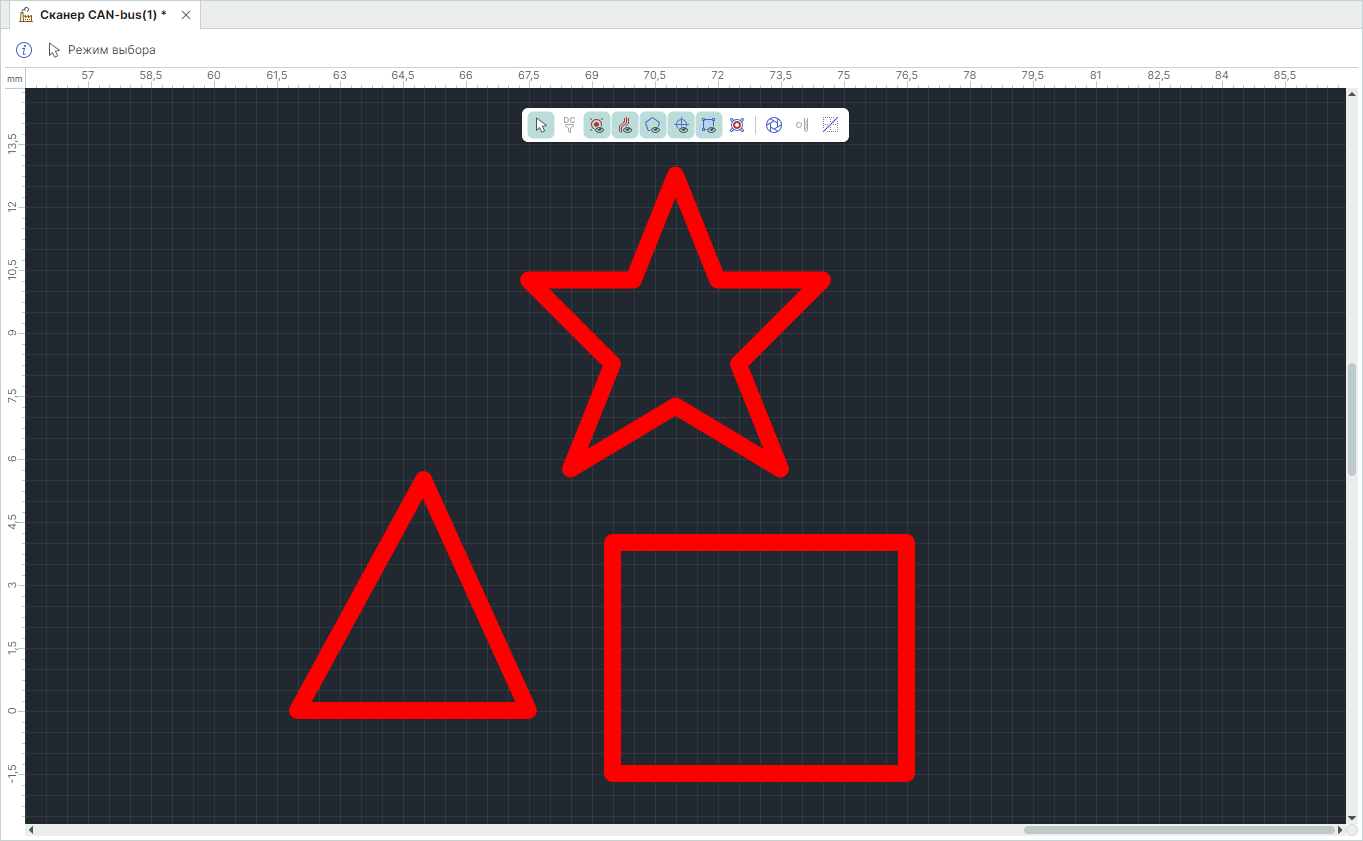 Рис. 1 Объекты состоящие из сегментов