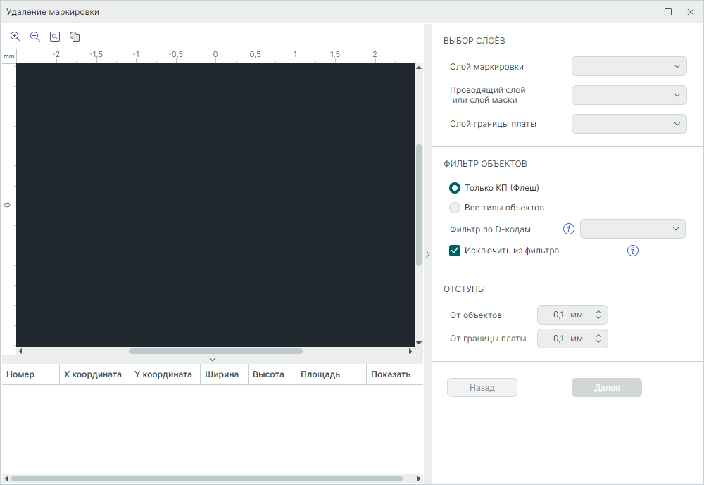 Рис. 2 Окно «Удаление маркировки»