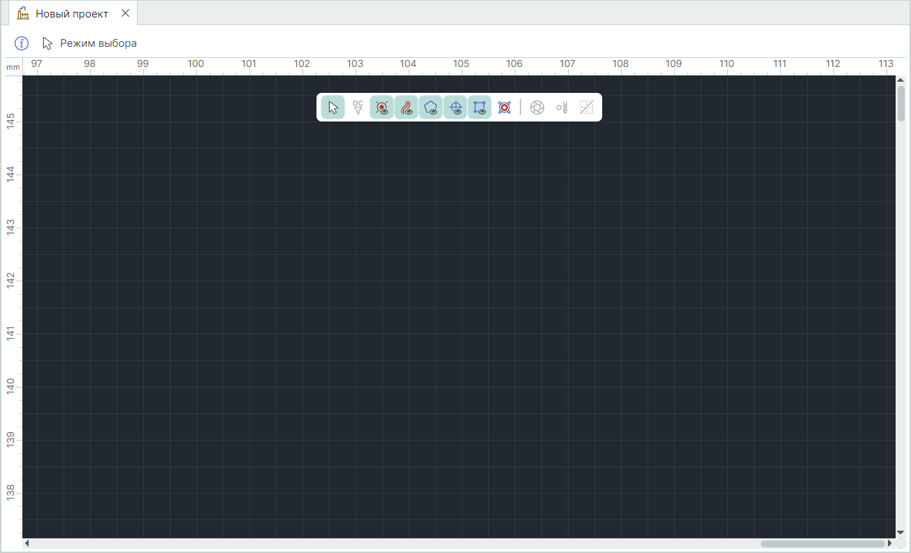 Рис. 3 Окно графического редактора производственных файлов
