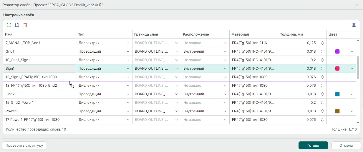 Рис. 3 Перемещение слоя