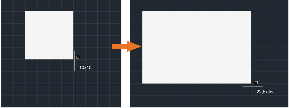 Рис. 1 Привязка к сетке. Шаг сетки 2,5 мм