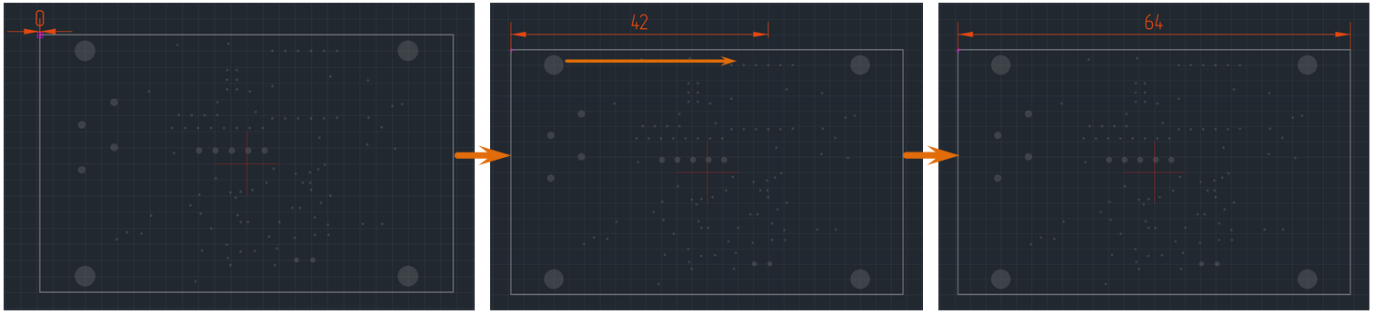 Рис. 1 Размещение горизонтальной размерной линии