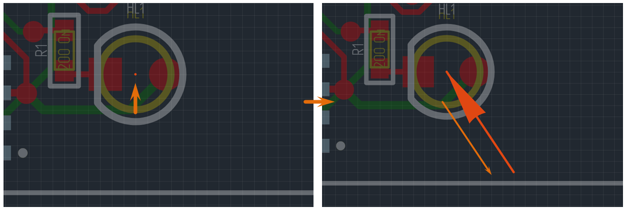 Рис. 1 Размещение выносной линии