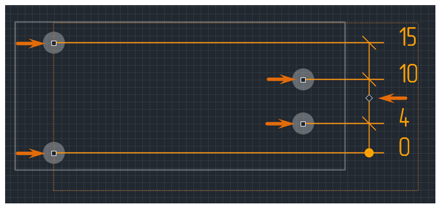 Рис. 4 Точки редактирования