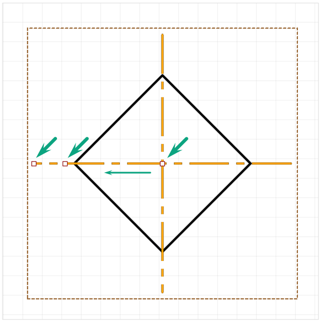 Рис. 4 Точки редактирования центровой линии