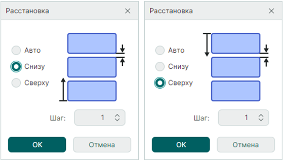 Рис. 2 Ввод шага для распределения объектов