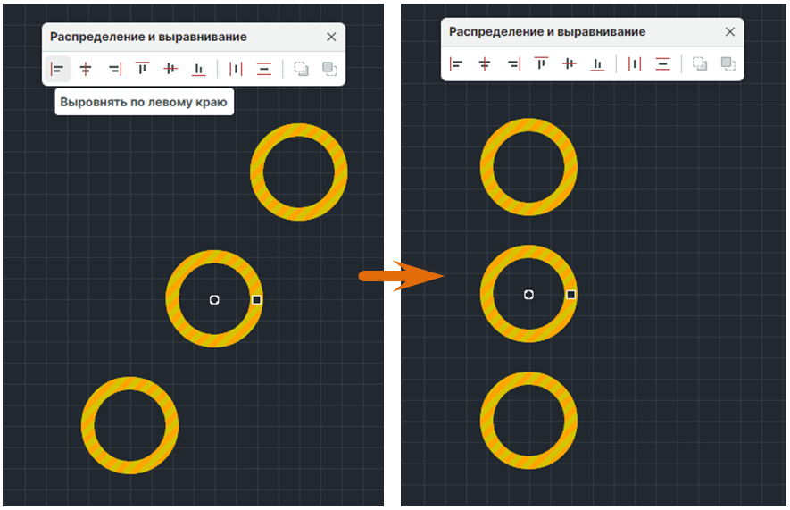 Рис. 1 Выравнивание по левому краю