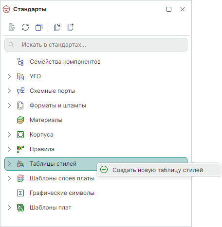 Рис. 1 Создание новой таблицы стилей