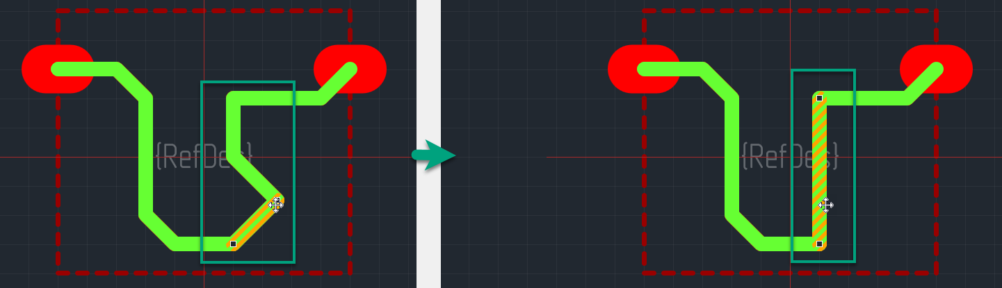 Рис. 3 Объединение сегментов
