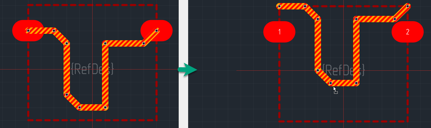 Рис. 4 Перемещение трека целиком
