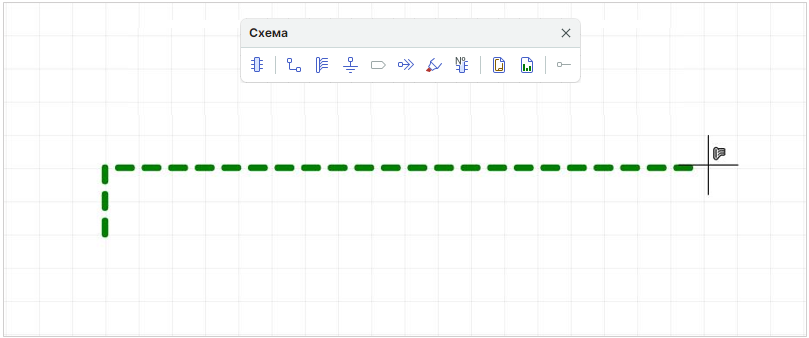 Рис. 2 Начало размещения шины