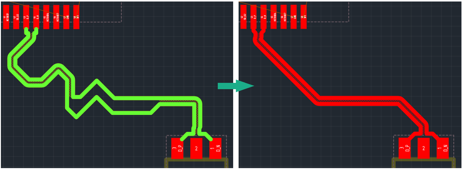 Рис. 1 Натяжение диффпары
