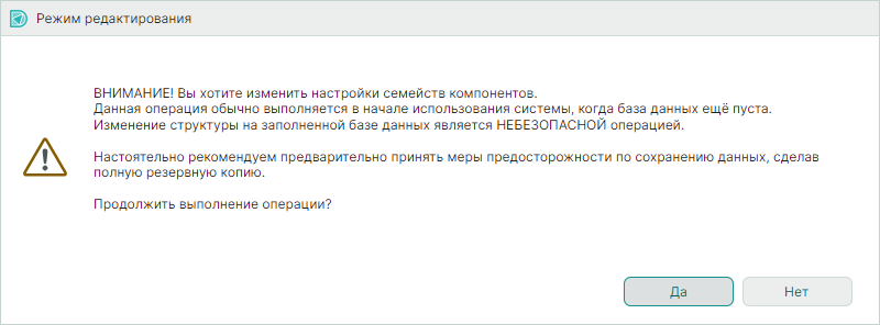 Рис. 2 Окно «Режим редактирования» 