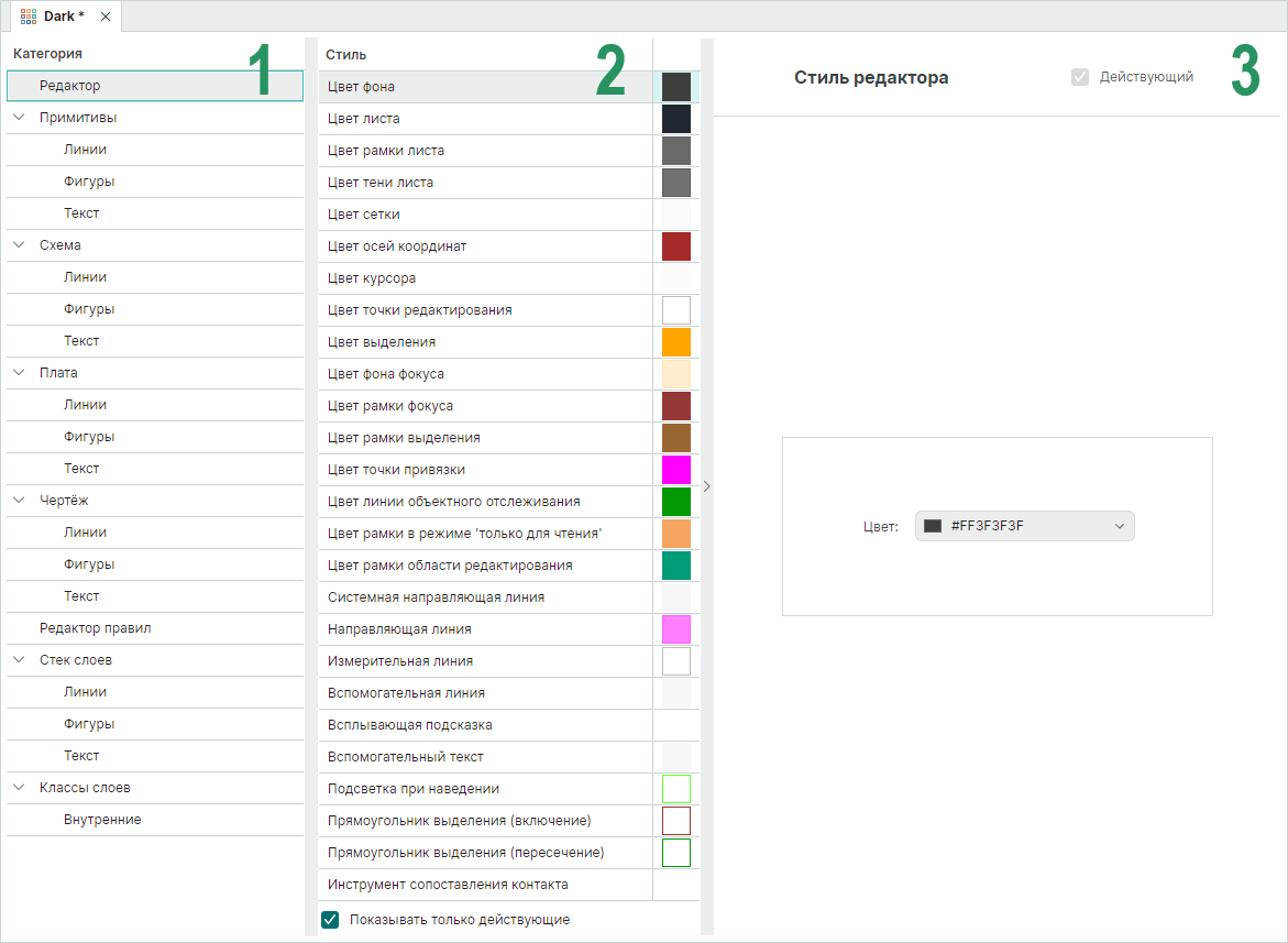 Рис. 2 Окно редактора таблицы стилей
