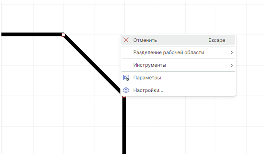 Рис. 2 Отмена размещения