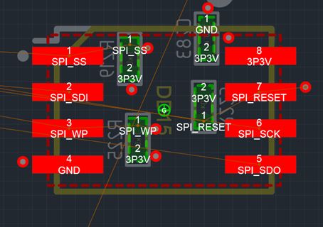 Рис. 1 Отображение номера контактной площадки и имени цепи