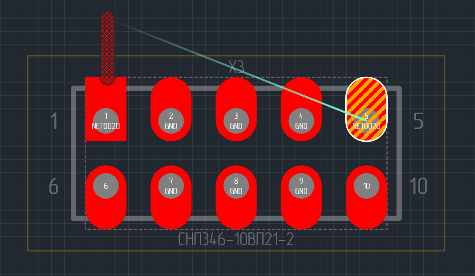 Рис. 1 Отображение возможного вида участка трека