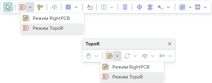Рис. 1 Переход в режим «TopoR»