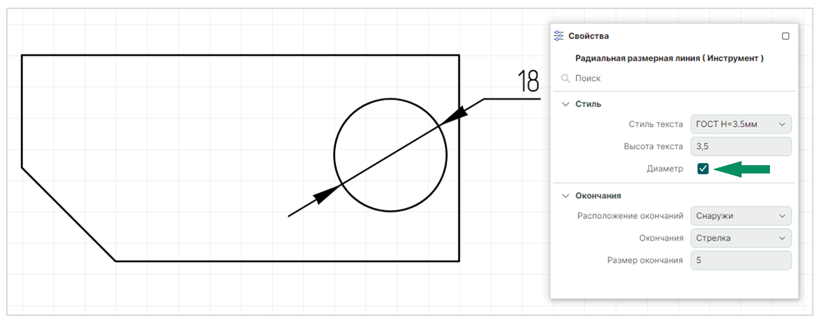 Рис. 2 Изменение измерения
