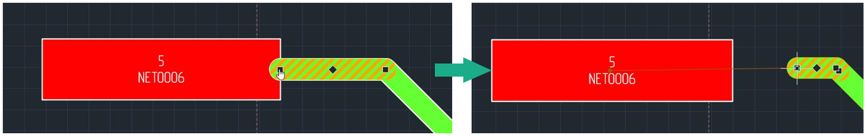 Рис. 1 Редактирование подключения к контактной площадке