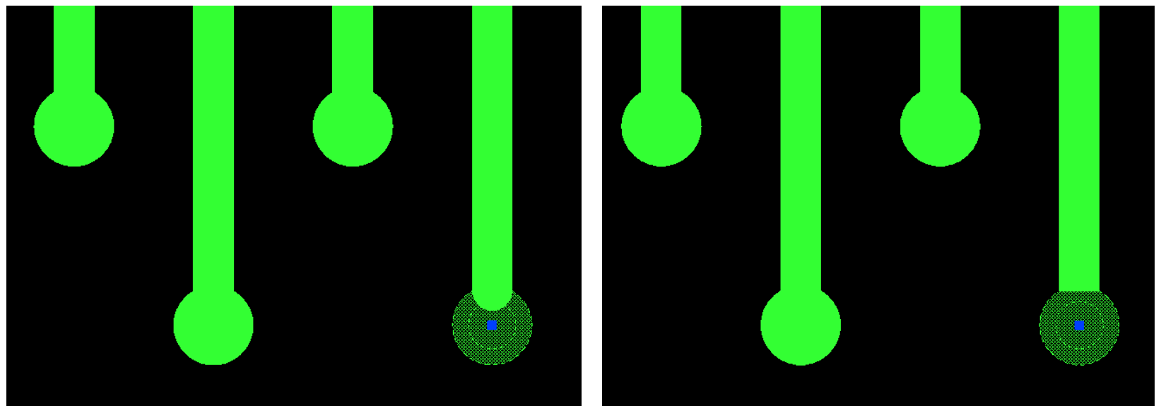 Рис. 5 Пример отображения конца трека