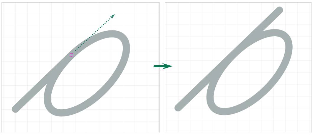 Рис. 2 Привязки «Касательная» и «Продолжение»
