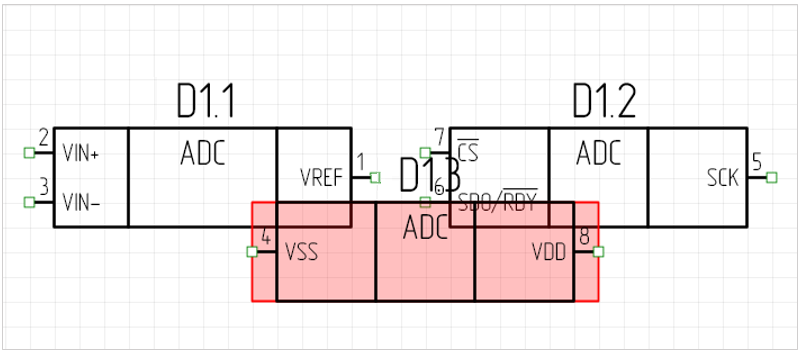 Рис. 3 Радиодеталь в зоне, недоступной для размещения