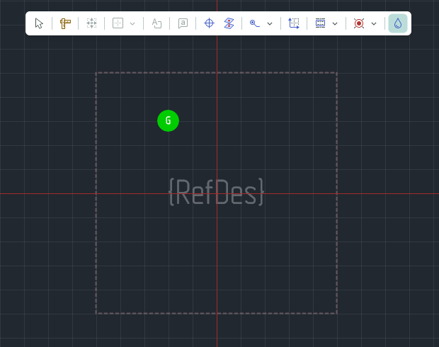 Рис. 1 Размещение капли клея