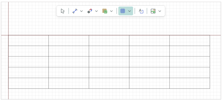 Рис. 2 Фиксация размещения таблицы