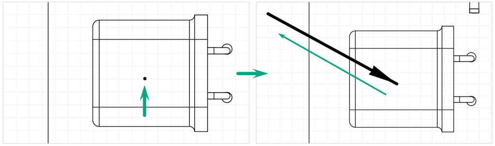 Рис. 1 Размещение выносной линии