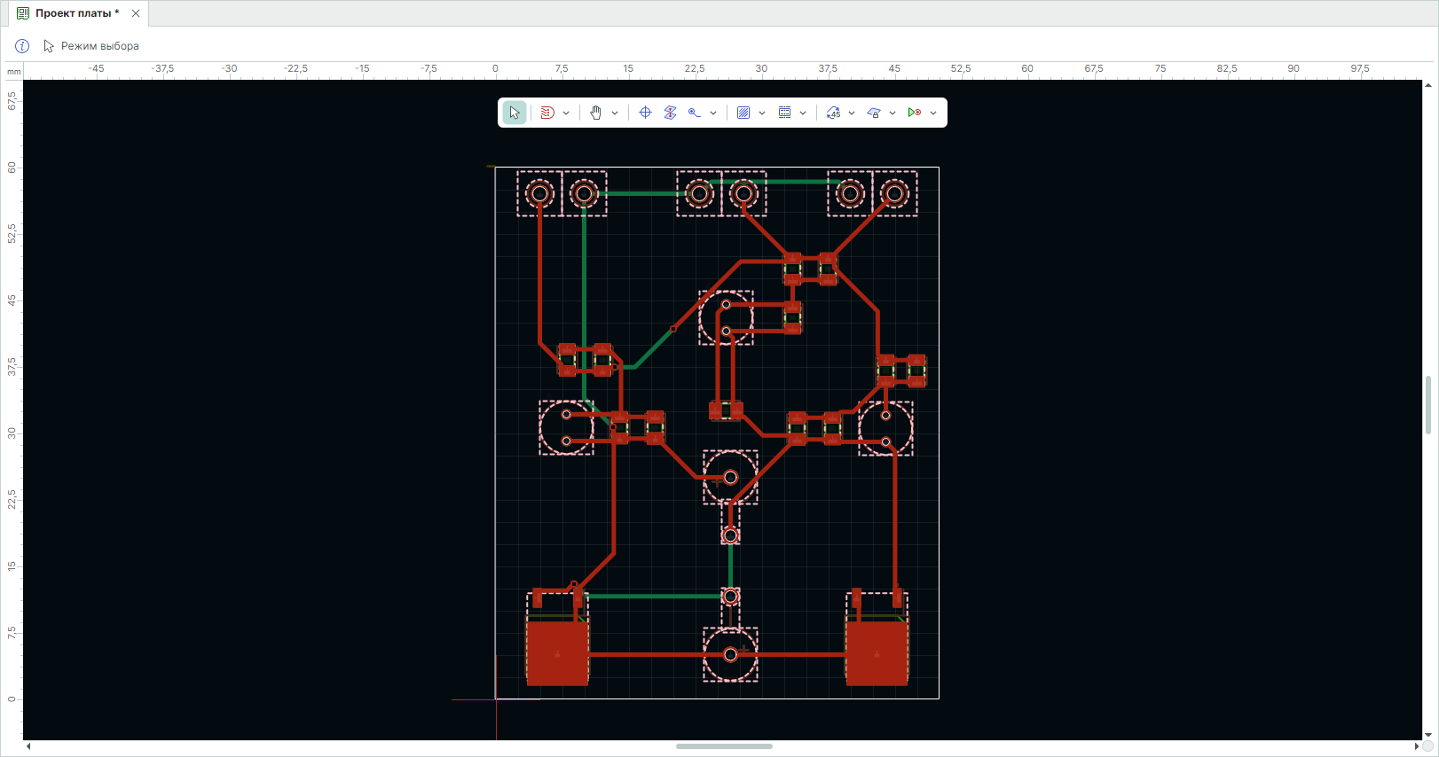 Рис. 6 Результат автотрассировки