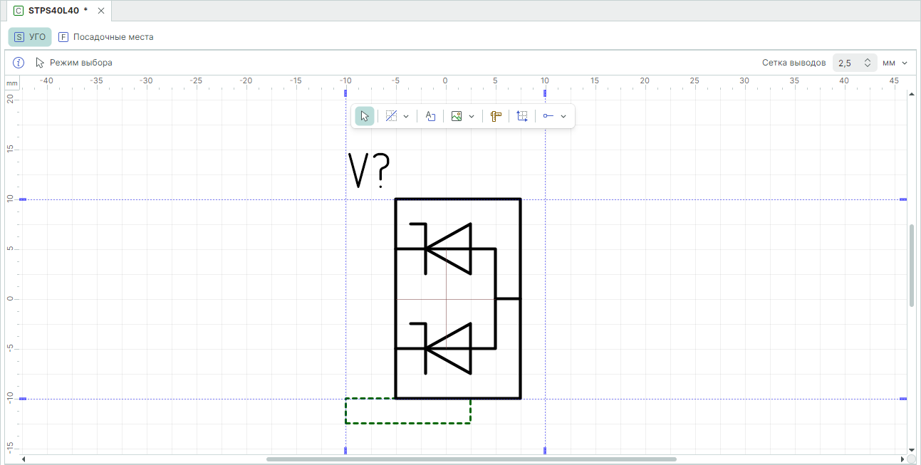 Рис. 5 Результат размещения полилинии