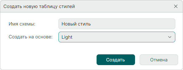Рис. 3 Создание цветовой схемы