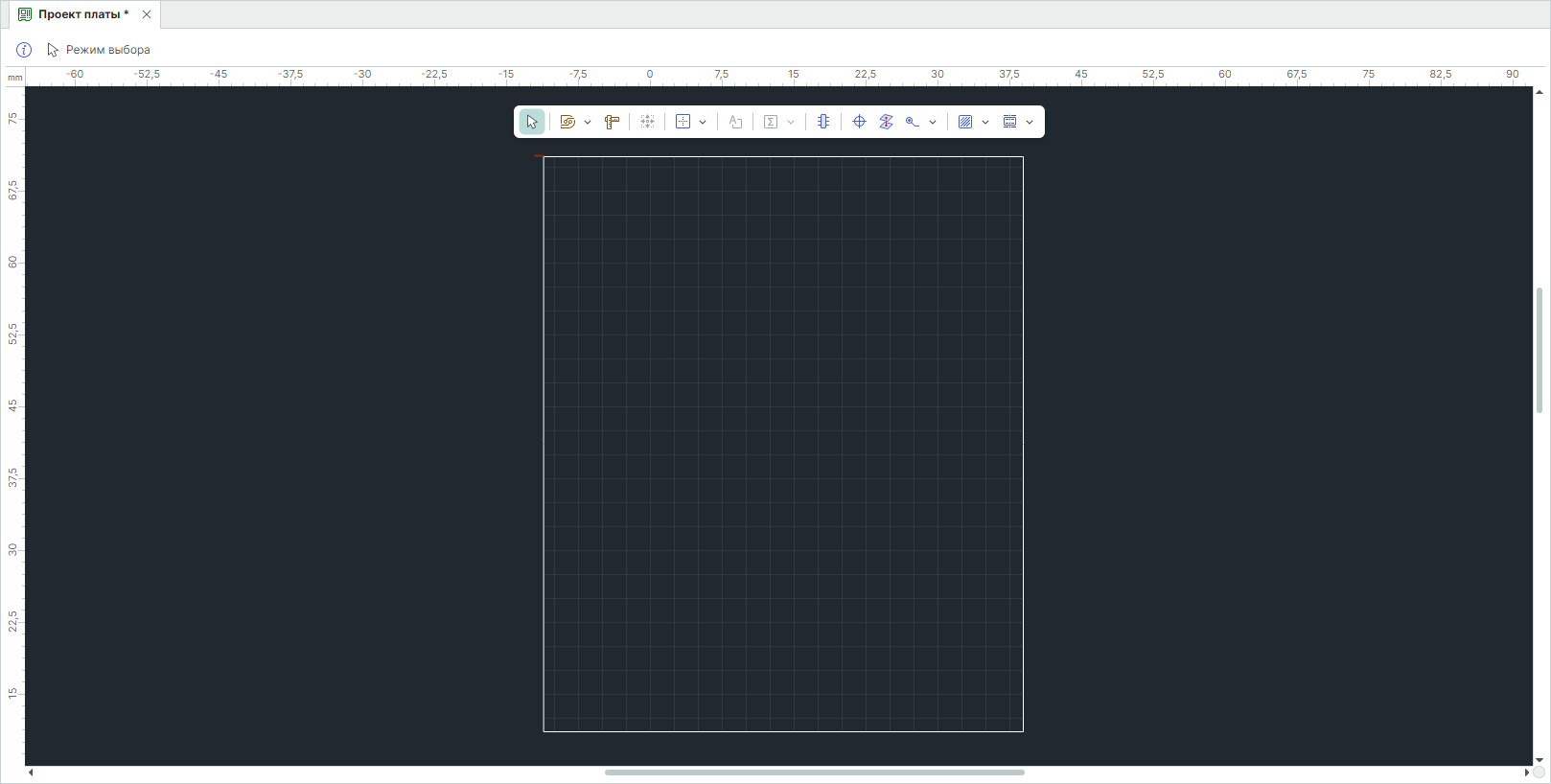 Рис. 6 Созданная граница платы