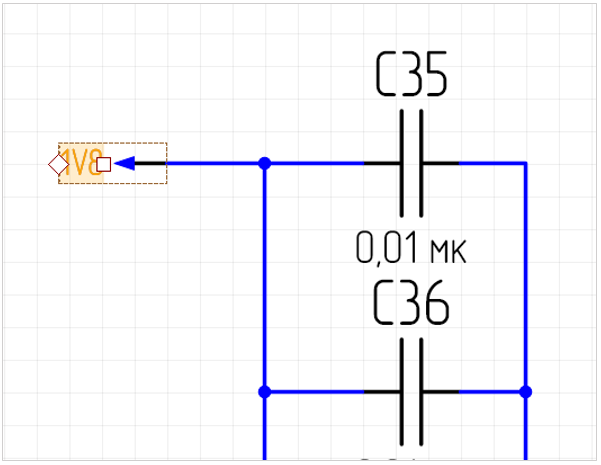 Рис. 1 Начало выбора объектов (старт - метка порта)