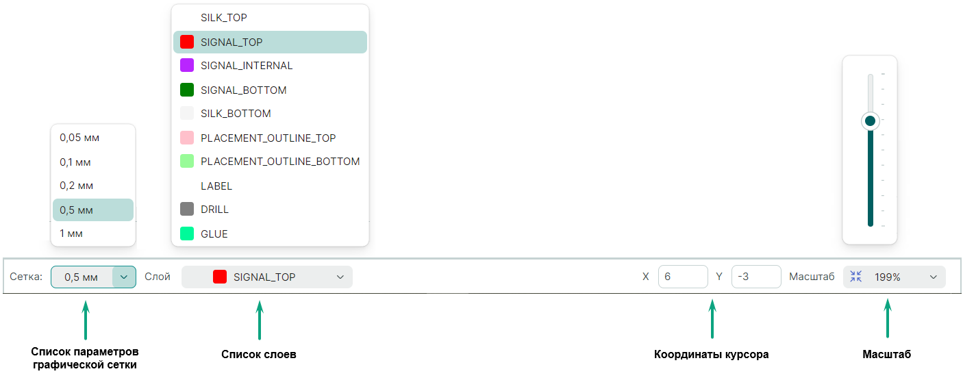 Рис. 4 Строка состояния