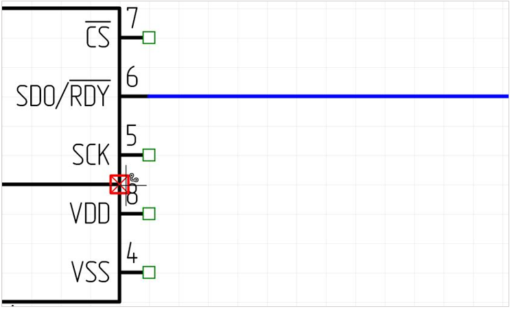 Рис. 6 Точка, недоступная для размещения проводника