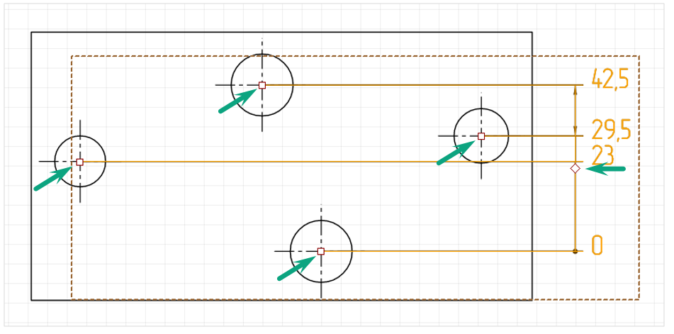 Рис. 4 Точки редактирования