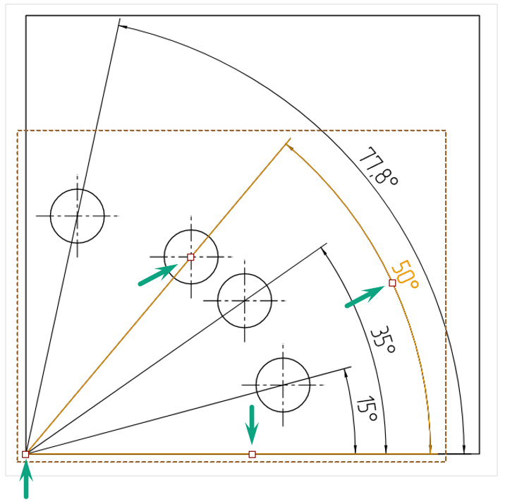 Рис. 4 Точки редактирования