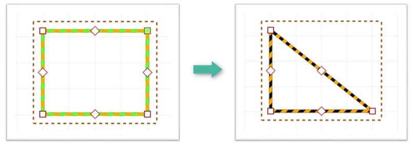 Рис. 5 Удаление вершины объекта
