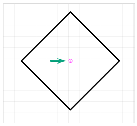 Рис. 1 Указание центра объекта