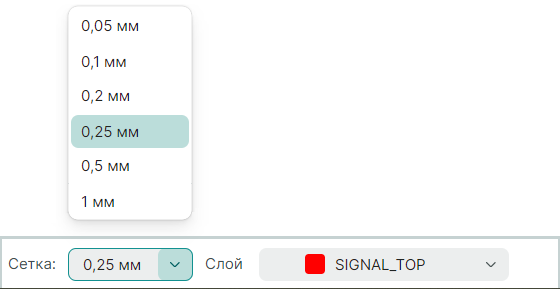 Рис. 5 Установка произвольного шага графической сетки