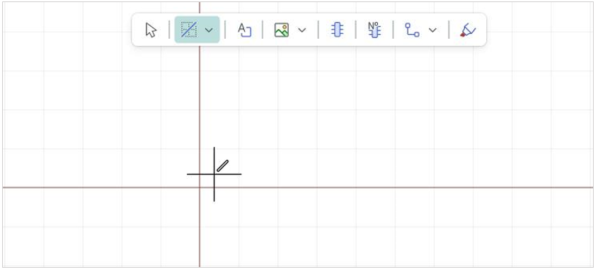 Рис. 1 Вид курсора при использовании инструмента «Разместить полилинию»