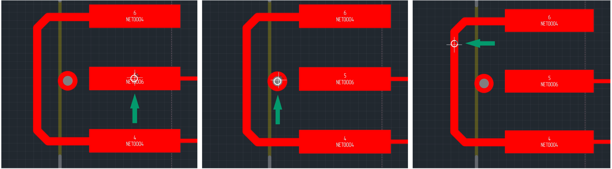 Рис. 2 Места доступные для начала размещения трека