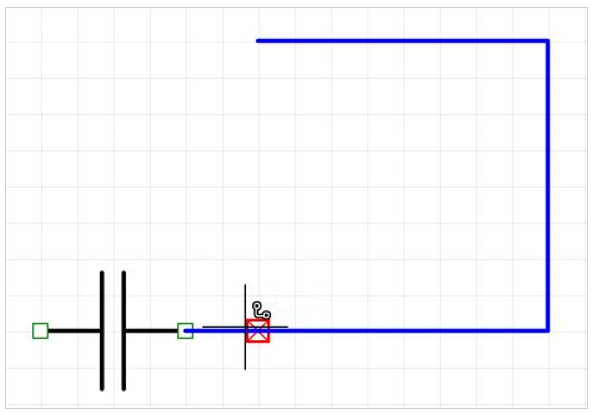 Рис. 12 Запрет при попытке подключить цепь к самой себе