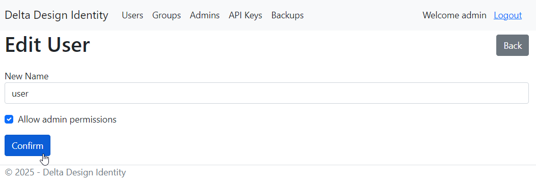 Рис. 3 Назначение прав администратора