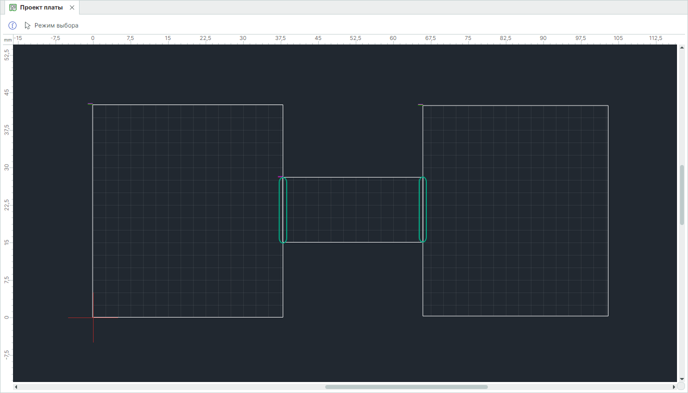 Рис. 4 Сложный контур платы
