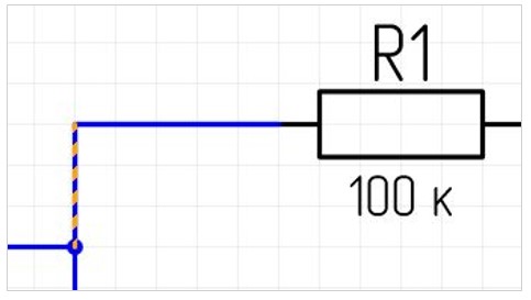 Рис. 2 Сегмент проводника
