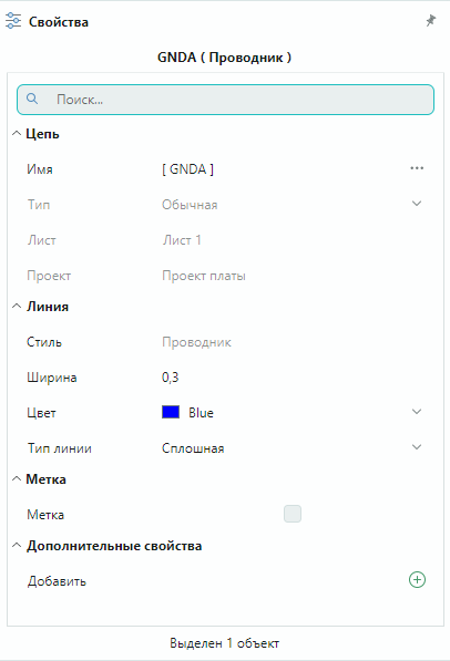 Рис. 6 Панель «Свойства»
